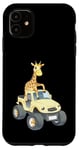 Coque pour iPhone 11 Cadeau amusant en forme de girafe pour homme, femme, enfant