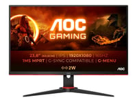 AOC Gaming 24G2SPU/BK 23,8 1920 x 1080 (Full HD) VGA (HD-15) HDMI DisplayPort 165Hz Pivot-skärm