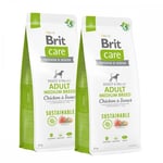 Brit Care Dog Adult Medium Breed Sustainable Chicken & Insect 2x12 kg