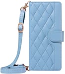 Trolsk Crossbody Rhombus Wallet (iPhone 16e) - fodral - Blå