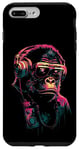 iPhone 7 Plus/8 Plus Neon Gorilla With Headphones Techno Rave Music Monkey Case