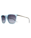 Ray-Ban Round Womens Transparent Light Blue Grey Gradient RB4171 Erika - One Size