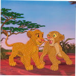 STC Stores/Craft Buddy DIY Crystal Diamond Painting Birthday Greeting Card Kit (Simba & Nala - 18cm x 18cm - Disney Collection)