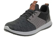 Skechers Men's Classic Fit-delson-camden Sneaker, Black Grey, 10.5 UK Wide