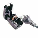 Inveroâ® European Eu Schuko To Uk 3 Pin Converter Plug 13a, Black Grounded