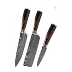 Köksknivar, rostfritt stål, japansk Santoku, 4-delars set 2