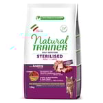 2,4 kg + 600 g på köpet! 2 x 1,5 kg Natural Trainer kattfoder - Adult Sterilised med anka