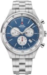 Swiss Military by Chrono SM34081.03 Chrono Blå/Stål Ø42 mm