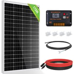 ECO-WORTHY Kit de Panneau solaire 170 watts 12 V avec contrôleur de charge solaire 30A Pour RV Camping-car Marine Maison