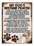 SHAWPRINT MY Dog's Bedtime Prayer Retro Style Metal TIN Sign/Plaque, Wire HAIRED Jack Russel, 4" x 3" Fridge Magnet