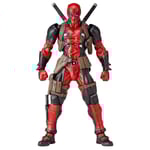 Deadpool Actionfigur, avtagbart och utbytbart ansikte, samlarmodell docka minifigur leksak skrivbordsdekorationer present-yzy