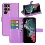 samsung Samsung Galaxy S23 Ultra PU Wallet Case Purple