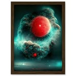 Doppelganger33 LTD Cinematic Space Fantasy Illustration Nebula Death Star Red Dwarf Artwork Framed Wall Art Print A4