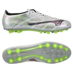 Mizuno Alpha Ii Made In Japan Ag - Vit/silver/svart - Konstgräs (Ag), storlek 42½