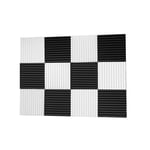 ASY 12 Packs Sound Proof Foam Soundproofing Panels Soundproof Acoustic Foam Tiles Panels Corner Sound Insulation Absorbing Studio Piano Room Drum Room Home Theater KTV (Color : Black+White)