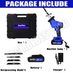 21V Cordless Reciprocating Saw with Battery and Charger Electric Saw Set 3000RMP