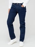 Levi's 514&trade; Straight Fit Jeans - Chain Rinse - Dark Blue, Dark Wash, Size 34, Inside Leg Regular, Men