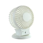 JSANSUI Electric fan Portable Silent Fan ，usb Adjustable Mini Fan Handy， for Small Desk (Color : White)