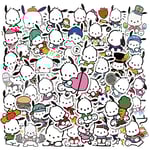 50 st. Söta Cartoon Cinnamoroll Sanrio Klistermärken Vattentäta Kawaii Klistermärken Dekaler för Laptop Vattenflaska Reseväska Telefon Skateboard, Pochacco