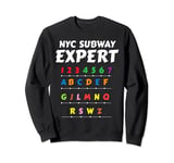 NYC New York City Subway Expert Train Station Signs Graphic Sweatshirt