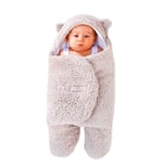 Söta Nyfödda Babyfilt Plüsch Swaddle-Filtar