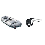 Intex Mariner 3 Inflatable Dinghy 3 Man Boat with Aluminium Oars and Pump & Outboard Motor Mount Kit for Seahawk, Challenger and Excursion Inflatable Boats Dinghy