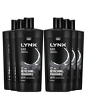 Lynx Mens Black Shower Gel with Frozen Pear & Cedarwood HD Fragrance 700ml, 6 Pack - One Size