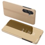 Samsung Galaxy A15 4G telefonfodral med stativ - Guld