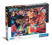 Clementoni - One Piece - Puzzle de 1000 Pièces - Jeu de Patience et de Réflexion - Format Paysage - Image Net - Décoration - 70 x 50 Cm - À Partir de 14 Ans