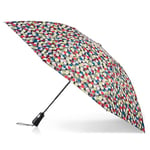 Totes InBrella Parapluie pliable à fermeture inversée – Parapluie compact à fermeture inversée, portable, coupe-vent, résistant à la pluie avec auvent recyclé, ouverture et fermeture automatiques,