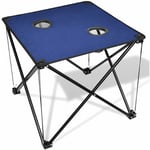 Vidaxl - Table de camping pliante bleue Bleu