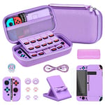 Younik Switch Accessories Bundle, 16 in 1 Accessories Kit Includes Switch Carrying Case, Protective Case Cover for Console & J-Con, Screen Protector, Adjustable Stand, Switch Game Case and More