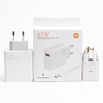 box 67W UE et Câble-Xiaomi-Chargeur rapide d'origine, adaptateur secteur, SnapType C, câble pour Xiaomi 12 1
