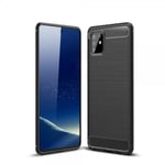 Samsung Galaxy Note 10 Lite Skal Borstad Kolfibertextur Svart