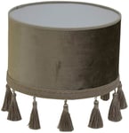 Roma Lampskärm Cylinder med Fransar Ø30cm Mörk sand