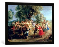 Kunst für Alle 'Encadré Image de Peter Paul Rubens A Peasant Dance, 1636–40, d'art dans Le Cadre de Haute qualité Photos Fait Main, 60 x 40 cm, Noir Mat