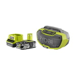 Pack Ryobi Radio d'atelier 18V One+ R18RH-0 - 1 Batterie 2.5Ah - 1 Chargeur rapide RC18120-125