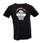 Ligue Nationale de Basket Kappa Leaders Cup 2018 T-Shirt Homme, Gris foncé, FR : XXS (Taille Fabricant : 12 Ans)