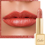 OULAC Orange Metallic Shine Lipstick, Coral Glitter Long Lasting Lipsticks, High