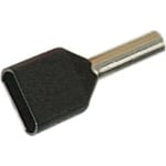 100 st Genomföring Isolerad dubbel 2x1,5 mm² svart