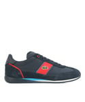 Lacoste Mens Angular Trainers in Navy Leather (archived) - Size UK 8