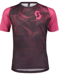 Scott Trail 20 S/S Shirt JR Dark Purple/Carmine Pink (Storlek 140)