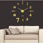 Groofoo - Horloge Murale Design Moderne - Horloge Murale 60cm-120cm - Silencieuse diy Home Office Htel Décoration (or)
