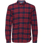 Jack & Jones Long Sleeve Multi Check Shirt Size Small BNWT RRP £38.99 Burgundy
