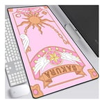 Magic Card Sakura Tapis de Souris Gaming XXL, 900x400mm, Anime Mouse Pad - Surface spéciale améliore la Vitesse et la précision, 3mm Base en Caoutchouc Antidérapant Surface-pour Ordinateur et PC, E
