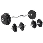 Curlstång Hantlar GUMMI 70kg