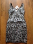 HUGO BOSS Sleeveless DISTRIPY Body Con DRESS Sz 10 NEW