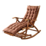 Outdoor Recliner - Wooden Home Balcony Sun Lounger Elderly Rocking Chair With Armrests And Headrest And Foot Massage,for Garden And Beache(Color:Chair+Cushion)