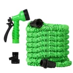 HHORD Portable Magic Expandable Flexible Natural Latex Garden Hose With Extra Strength Fabric And 7 Function Spray Nozzle For Watering, Washing, Cleaning (25FT 50FT 75FT 100FT),75FT