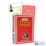Texas Poker Hold Em Red Playing Cards Deck Modiano Jumbo Index Poker Size New